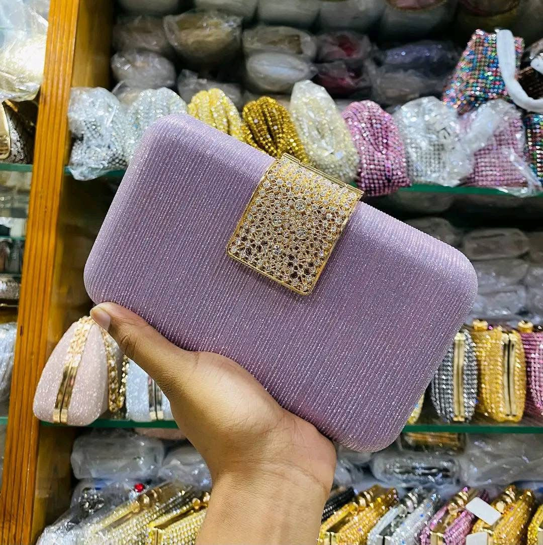 Gorgeous stone lock design party purse