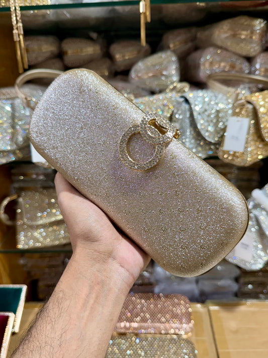 Gorgeous ring lock evening party purse