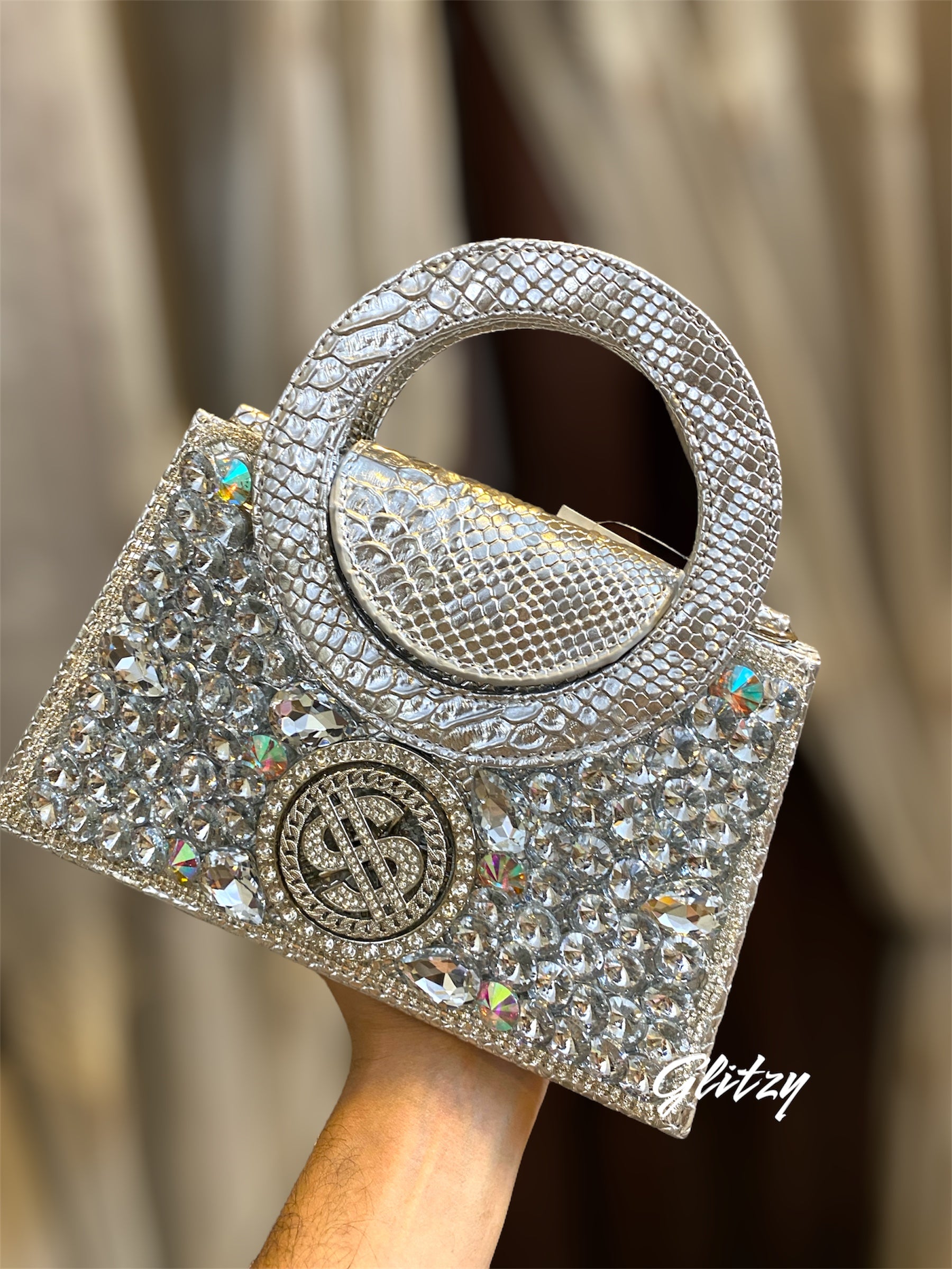 All over stone worked gorgeous party bag