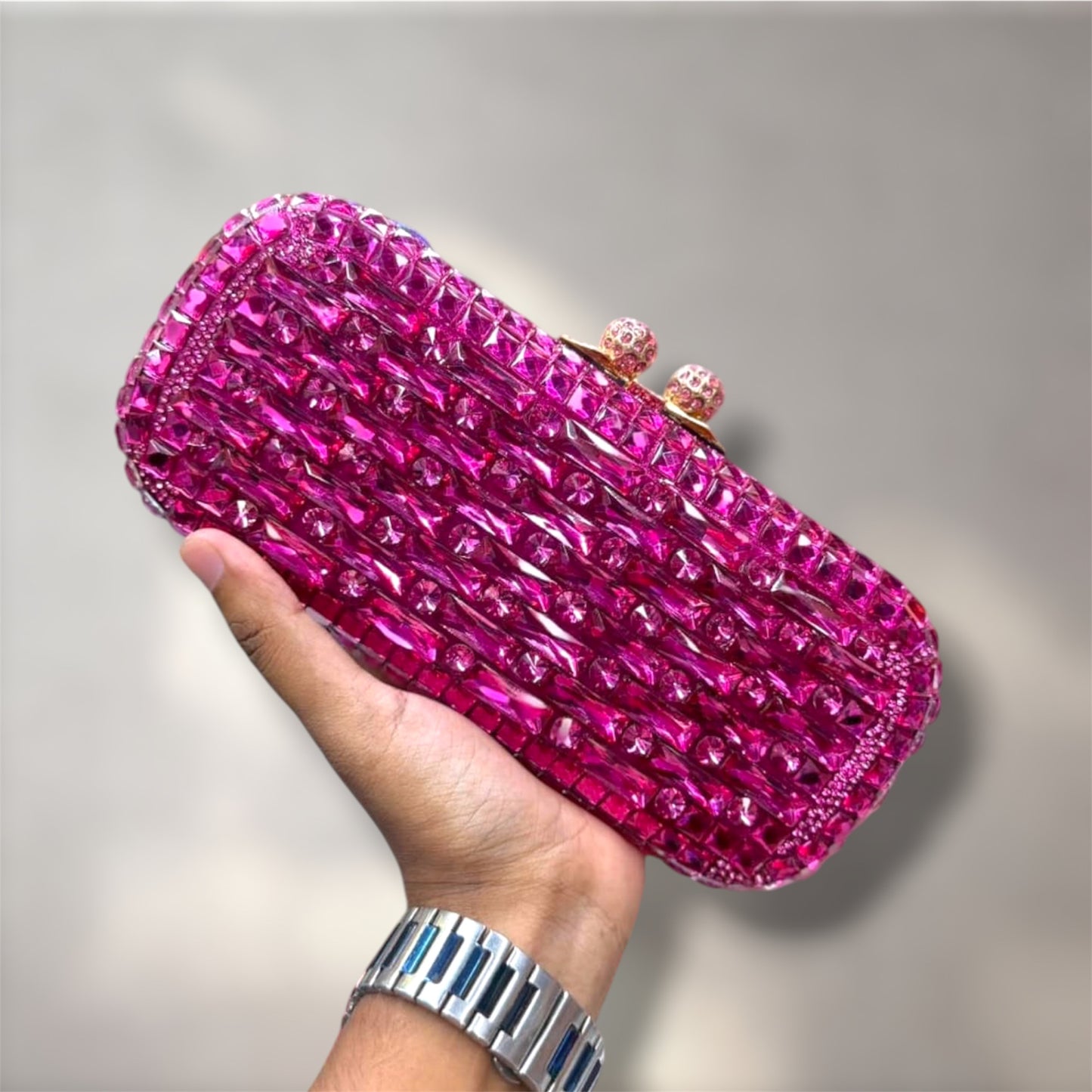 Exclusive shiny stone premium party clutch | glitzy