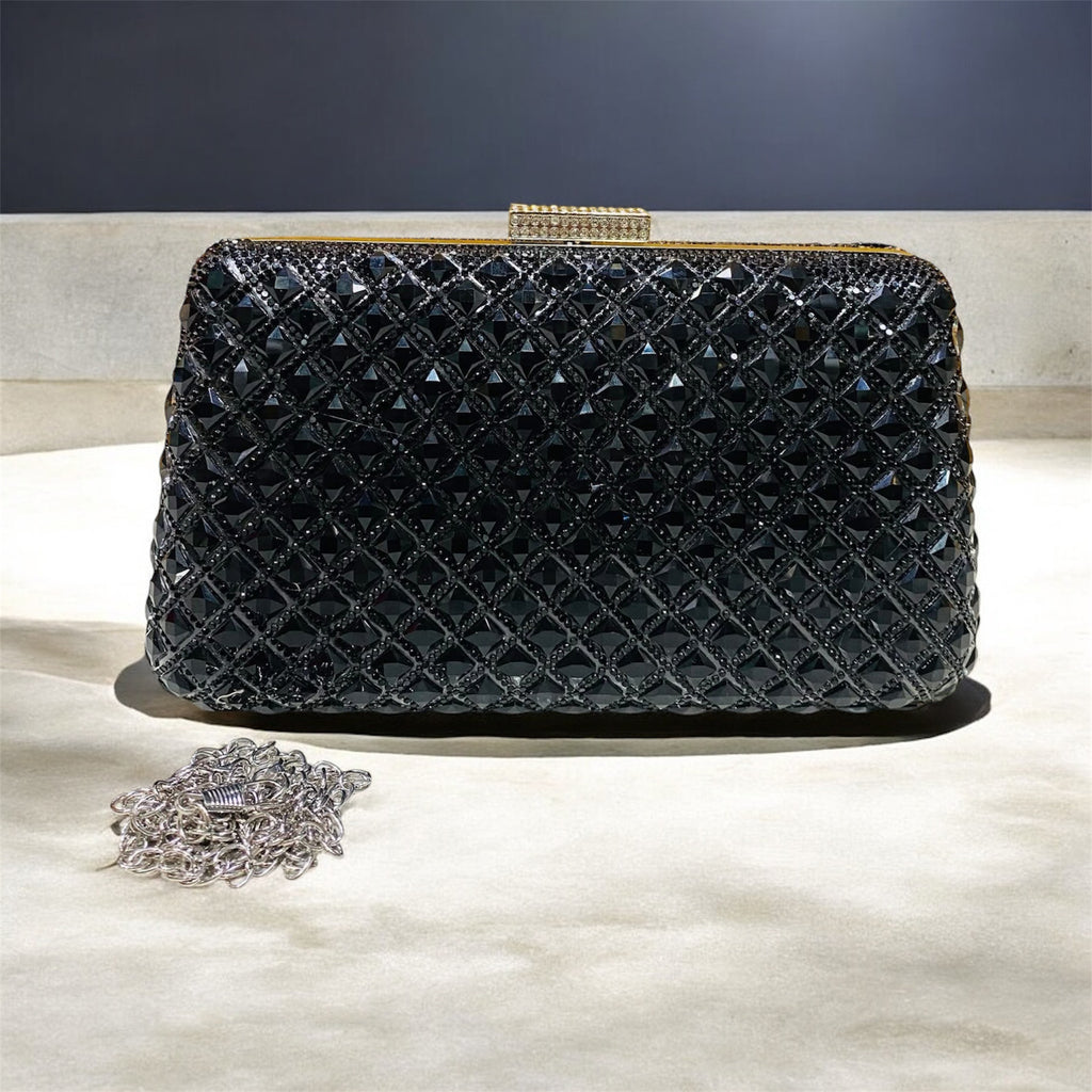 Gorgeous all over stone design party bridal purse