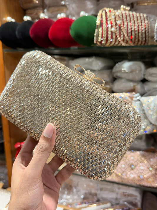 Gorgeous mirror shine party clutch