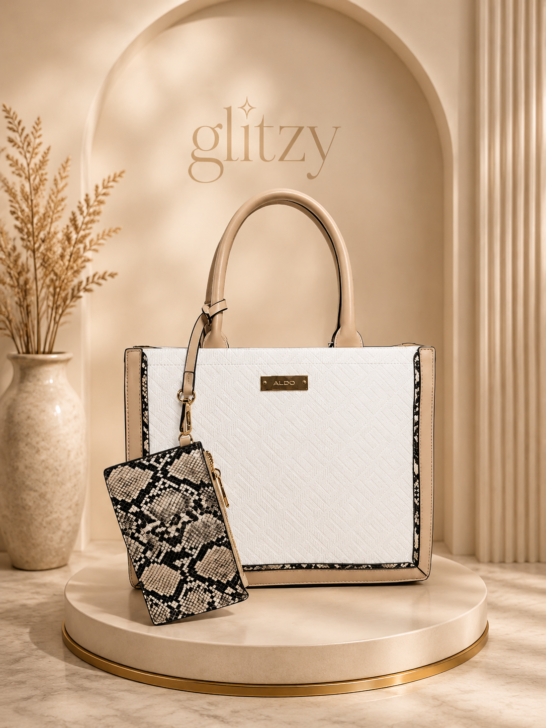 Fashionable trendy Handbag with long strap | ALDO beige