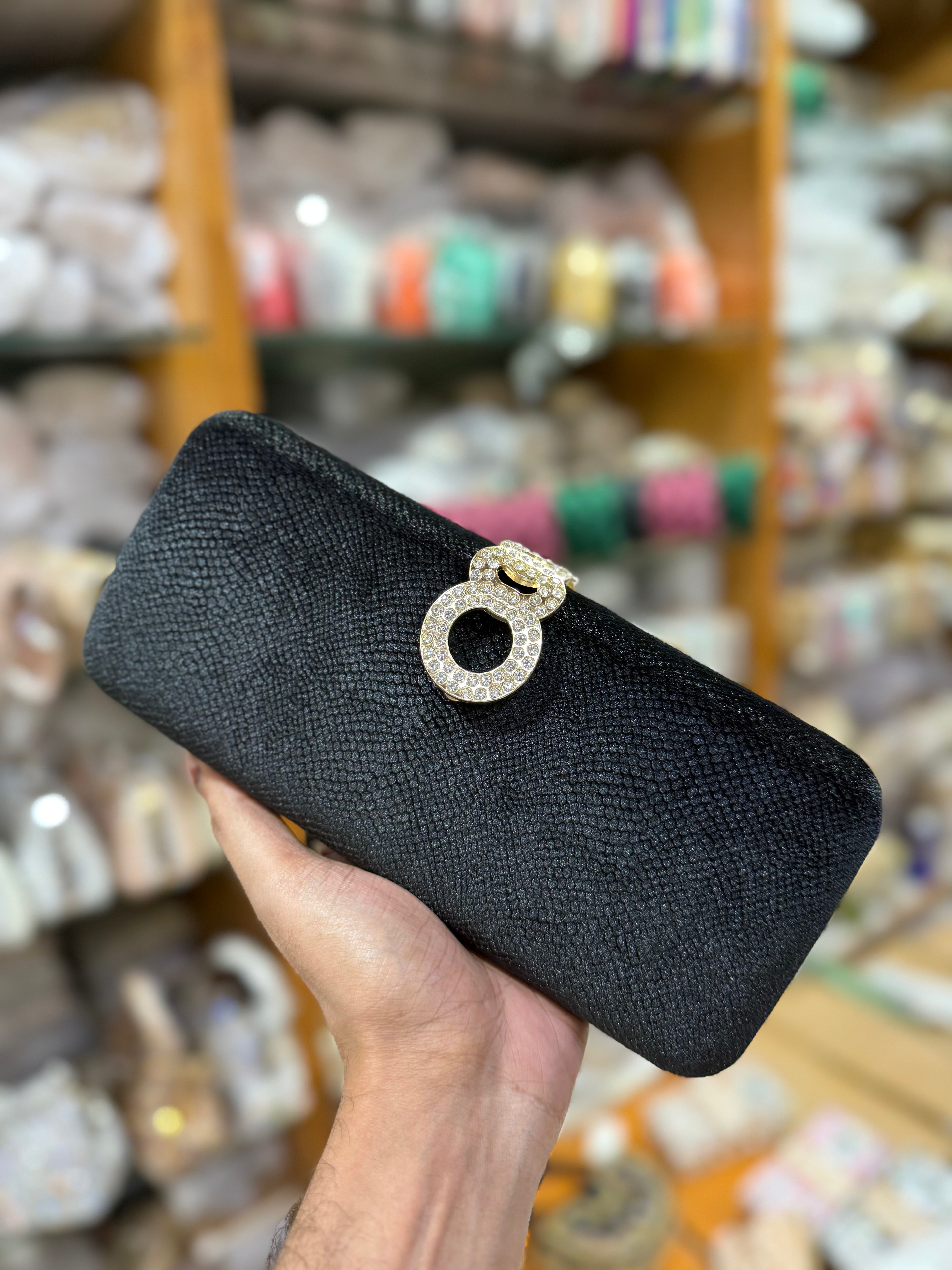 Classy velvet finished party clutch