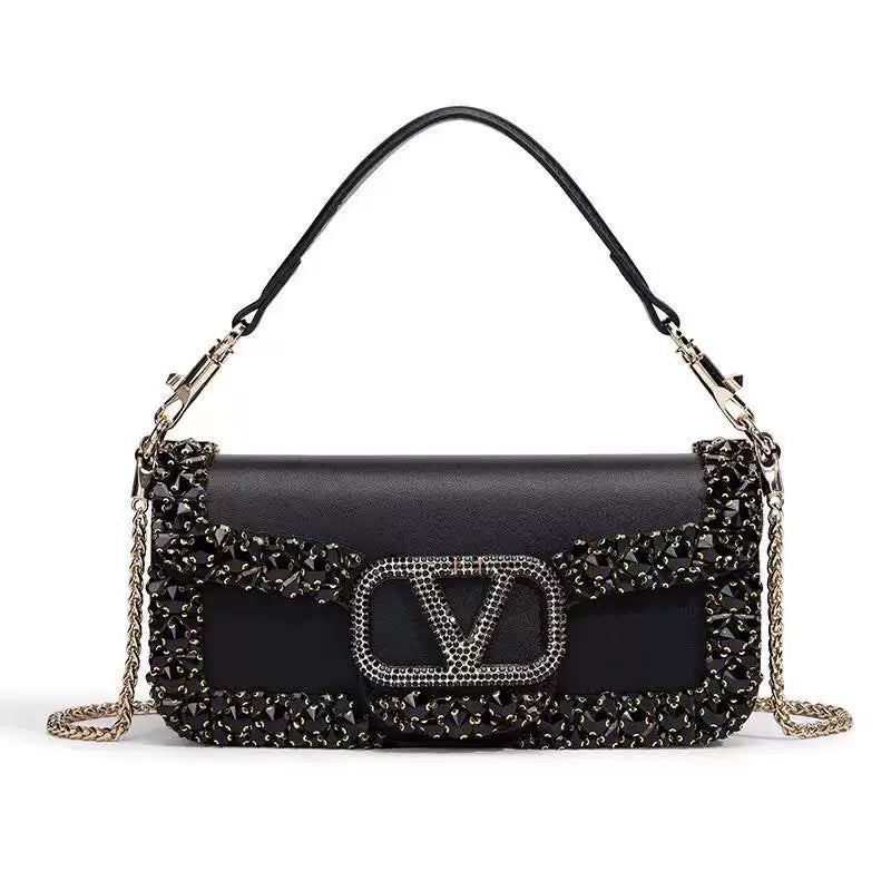 Exclusive gorgeous stone worked fashion bag