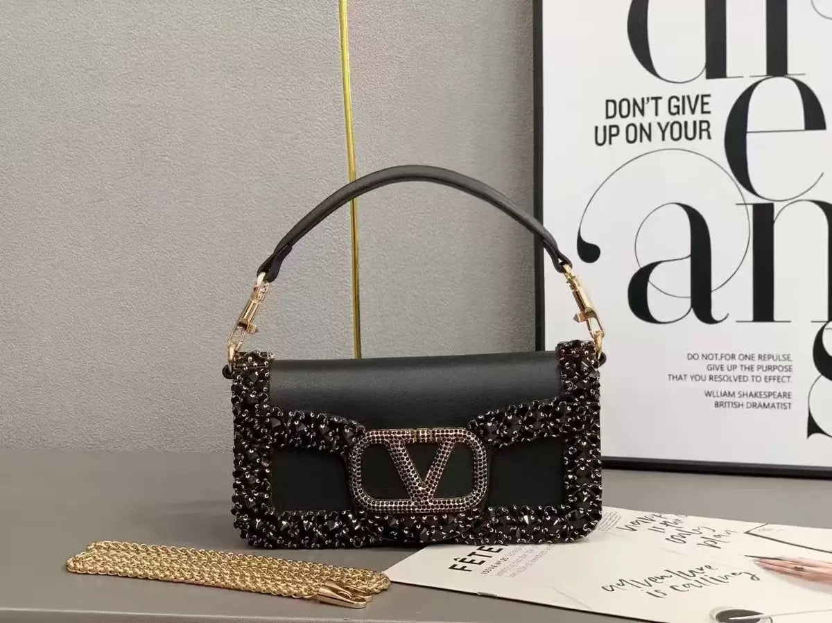 Exclusive gorgeous stone worked fashion bag