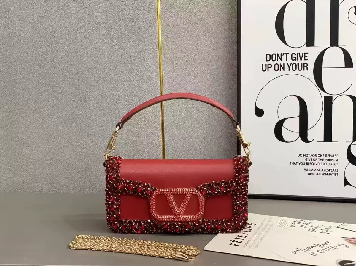 Exclusive gorgeous stone worked fashion bag