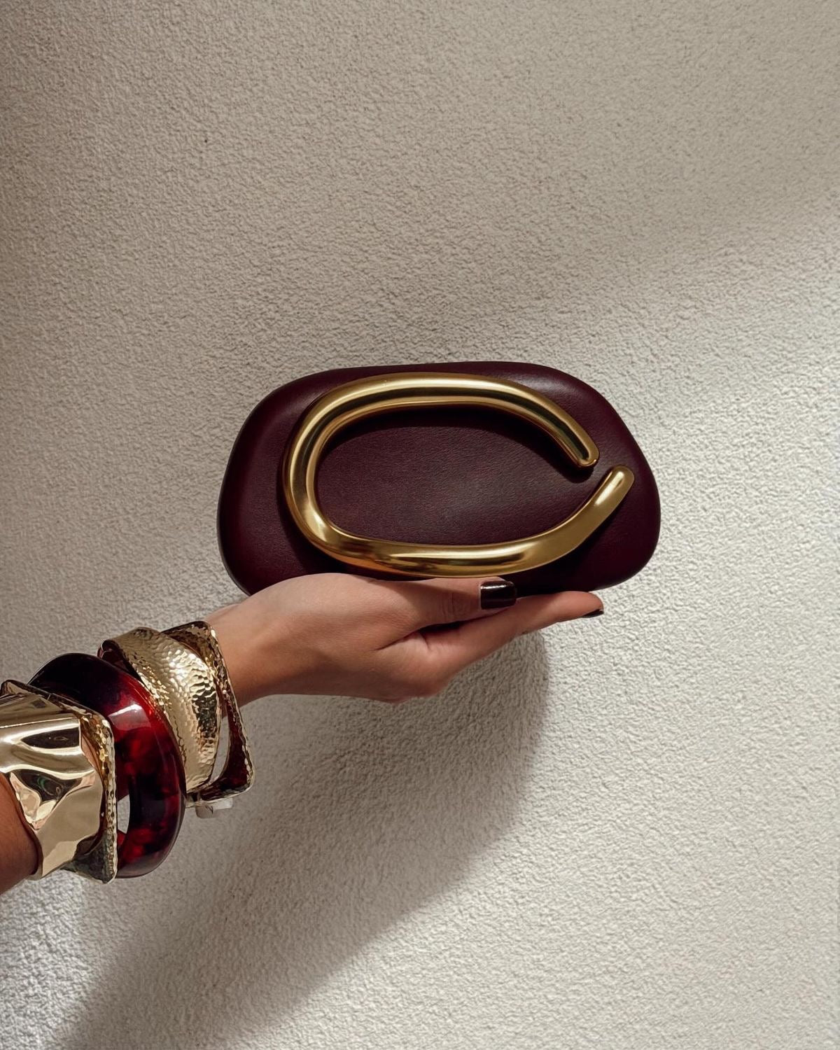 Trendy Zara evening clutch metallic matte design