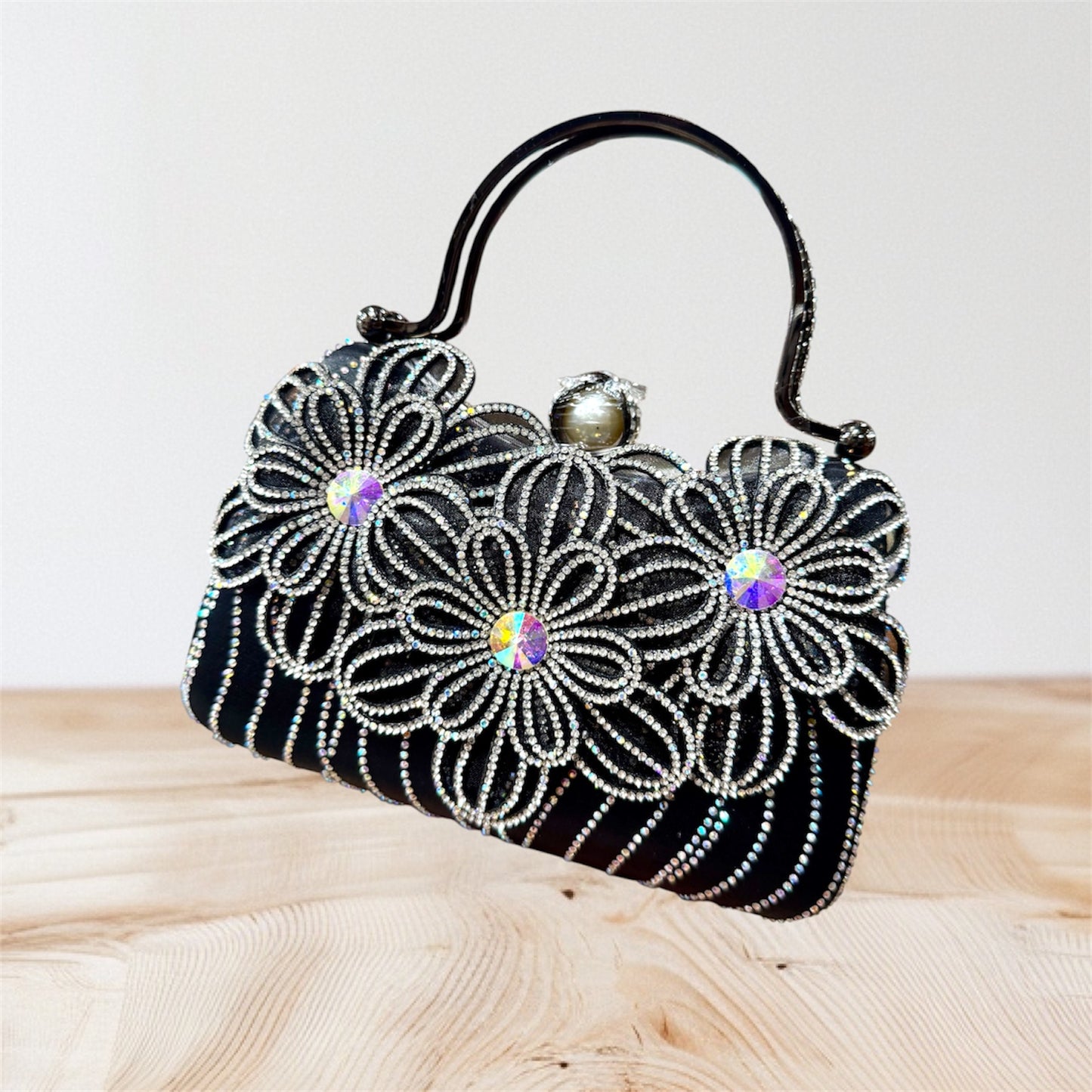 Beautiful flowers worked gorgeous party hand purse