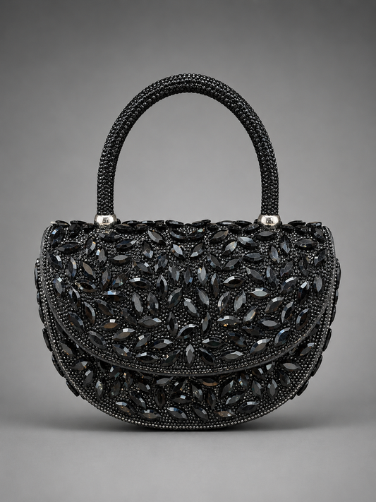 Exclusive bridal handbag full body gorgeous stone worked | GLITZY