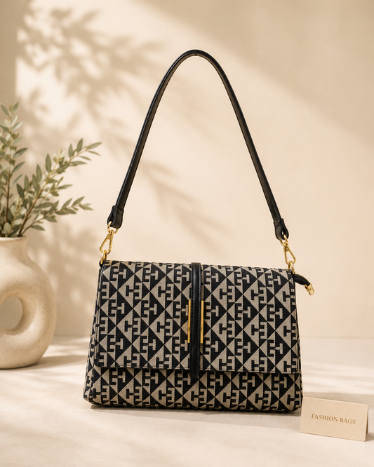Beautiful printed imported shoulder sling bag available for regular use | glitzy B&W