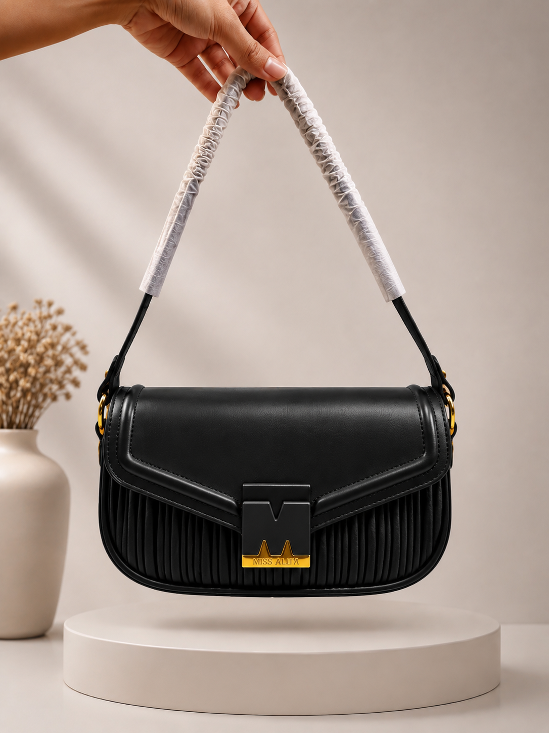 MISS ALITA fashion shoulder sling bag with extra long belt for crossbody carry | Glitzy