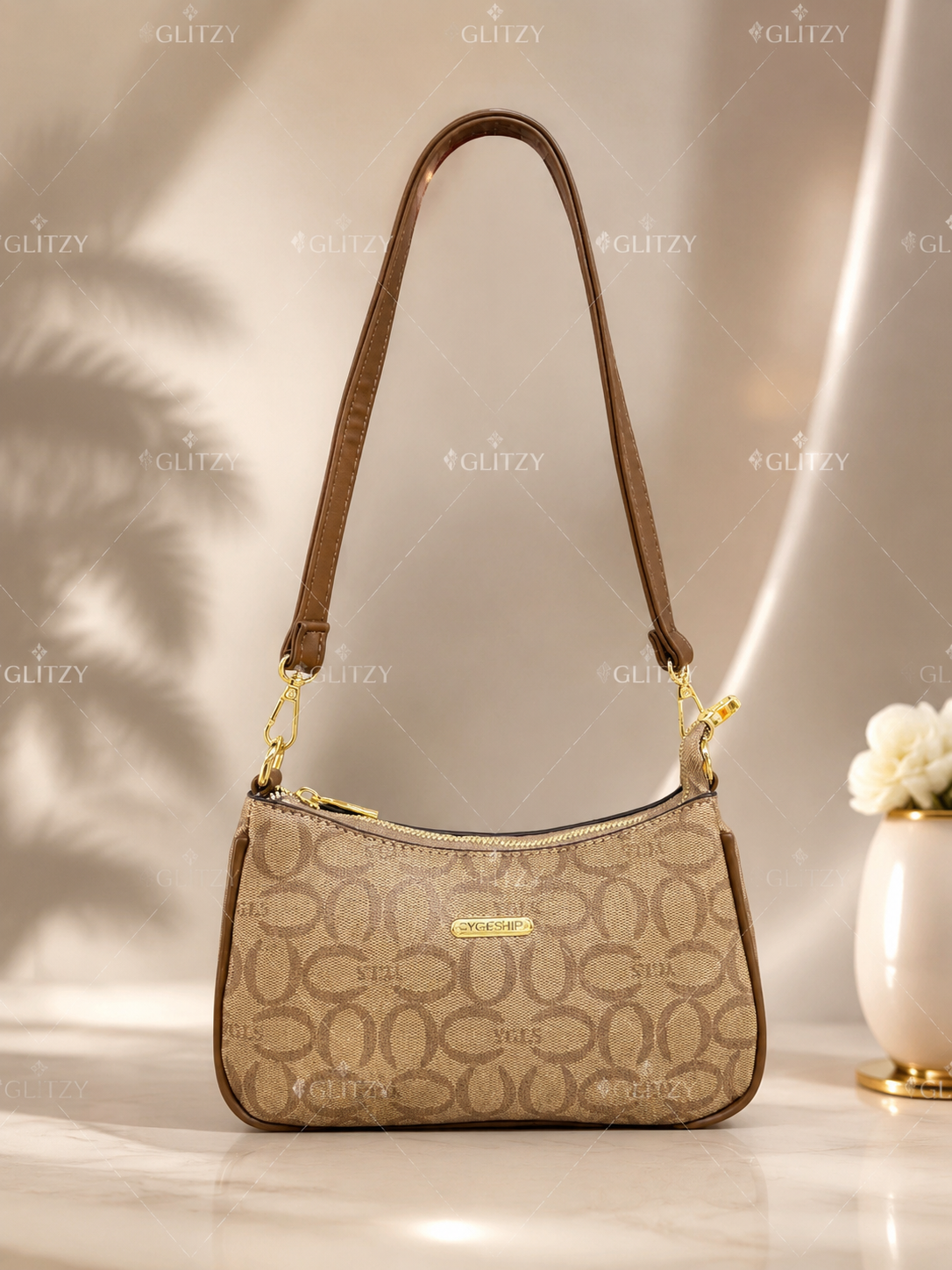 Fashionable YGLS shoulder sling bag and long strap. | GLITZY