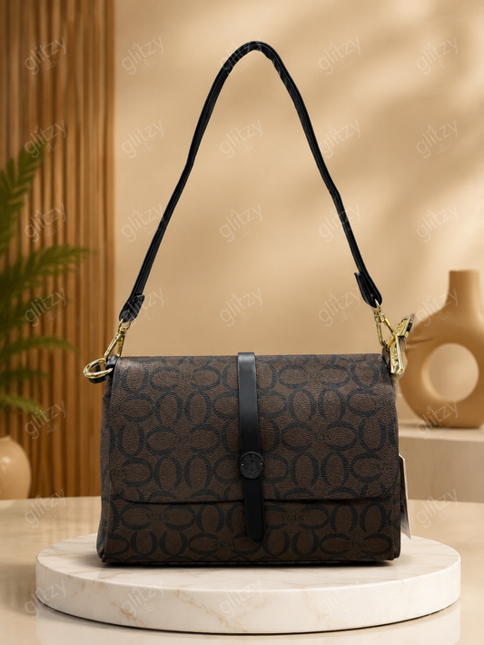 Beautiful printed imported shoulder sling bag available for regular use | glitzy coffee