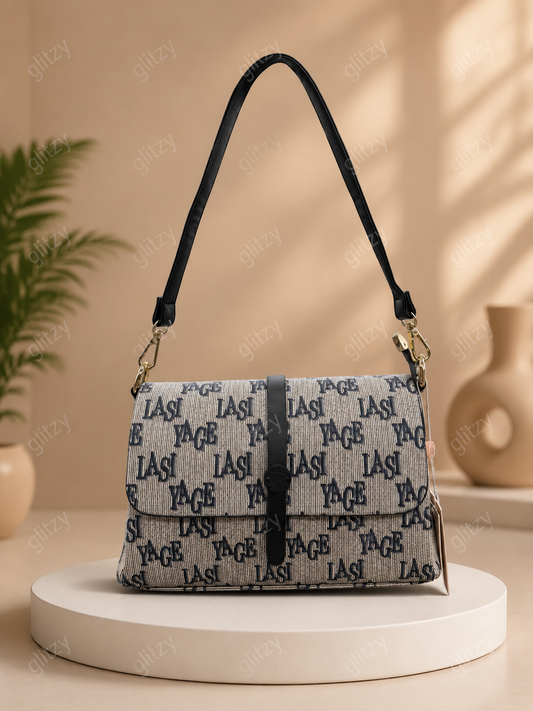 Beautiful printed imported shoulder sling bag available for regular use | glitzy blue