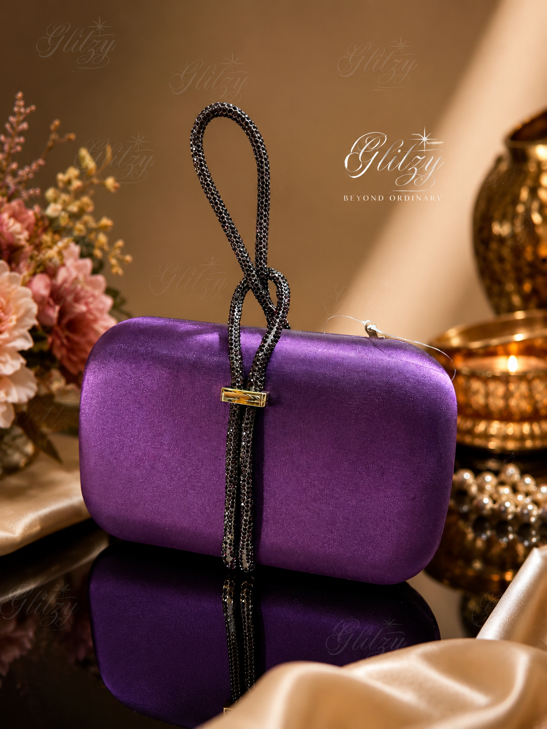 Exclusive unique design classy evening clutch | Purple