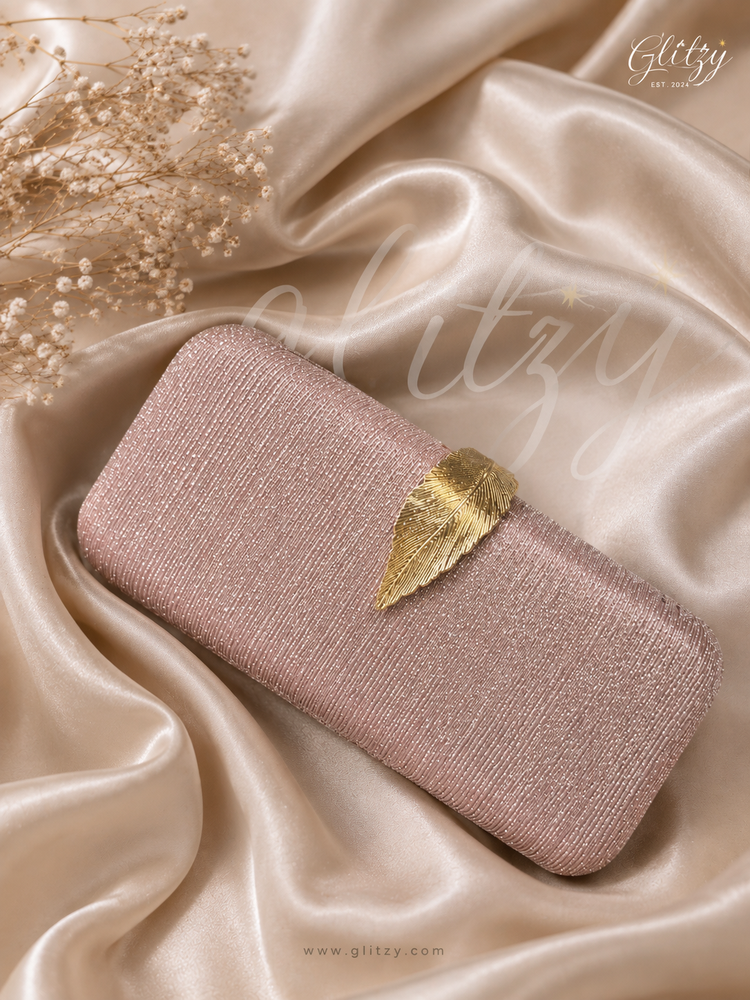 Gorgeous evening bridesmaid party purse | Champagne color