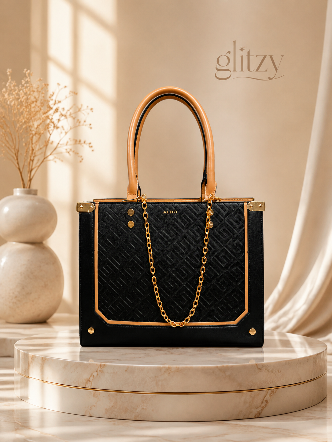 Fashionable trendy Handbag with long strap | ALDO blackBrown
