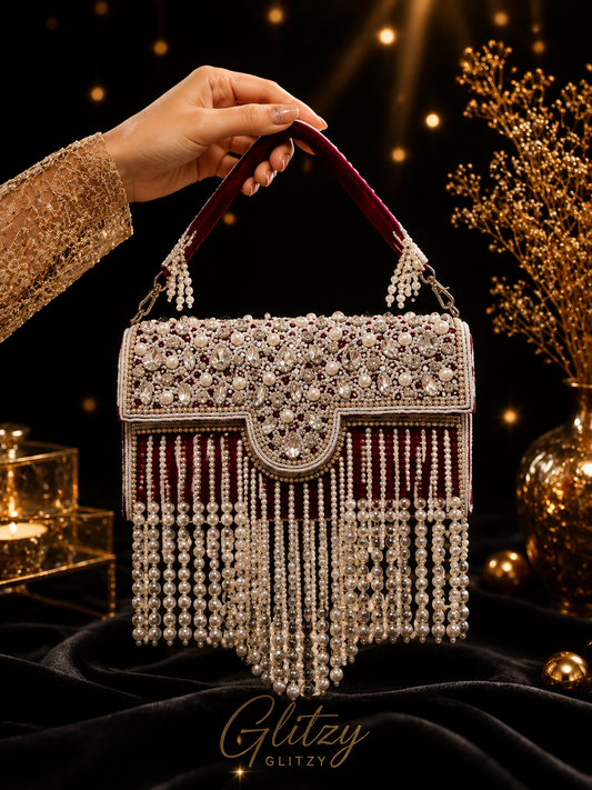 Exclusive gorgeous indian Joypuri collection party bridal handbag in BD | Glitzy
