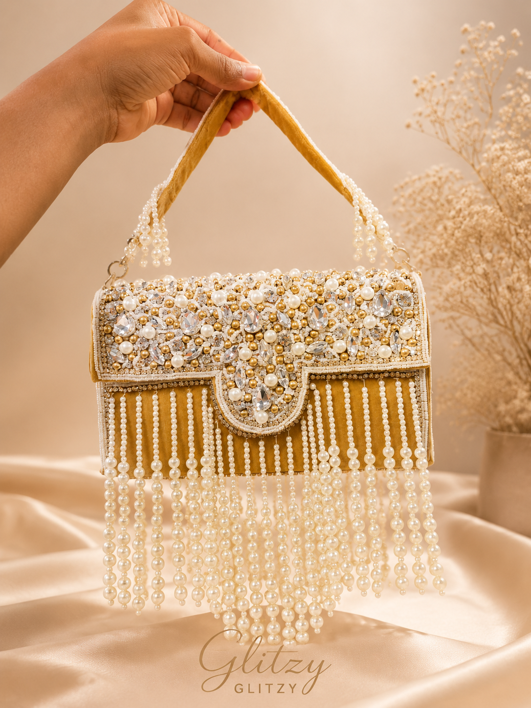 Exclusive gorgeous indian Joypuri collection party bridal handbag in BD | Glitzy