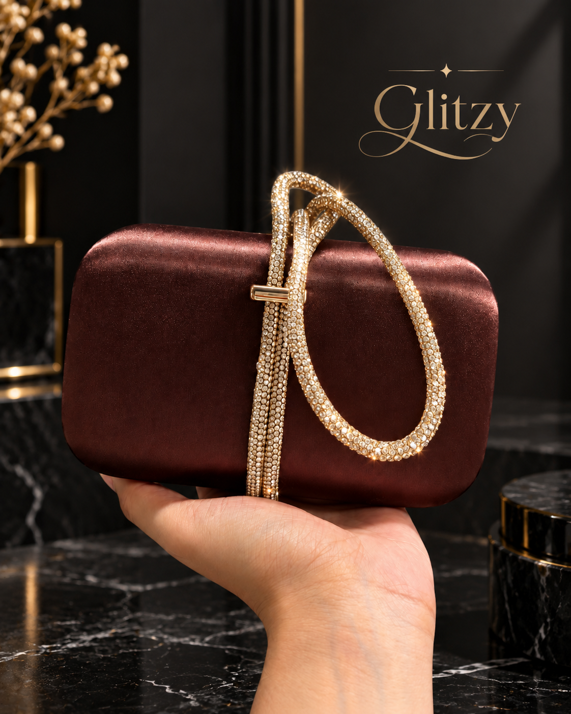 Unique European style premium looking evening clutch | GLITZY