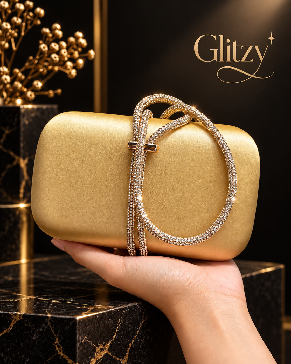 Unique European style premium looking evening clutch | GLITZY