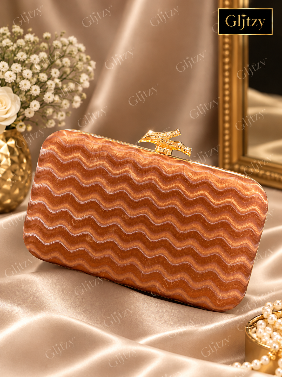 Fashionable simple and classy evening clutch