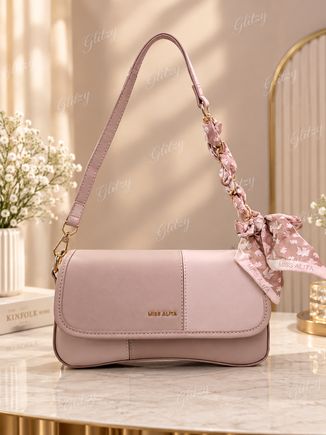 MISS ALITA premium fashionable and trendy shoulder bag with Long Strap | Glitzy