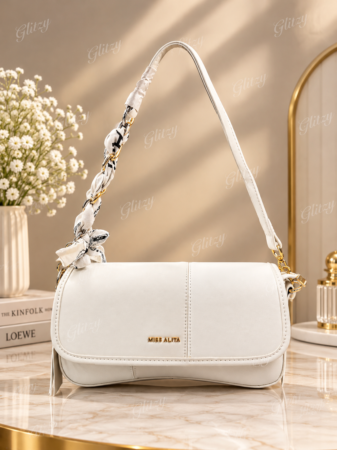 MISS ALITA premium fashionable and trendy shoulder bag with Long Strap | Glitzy