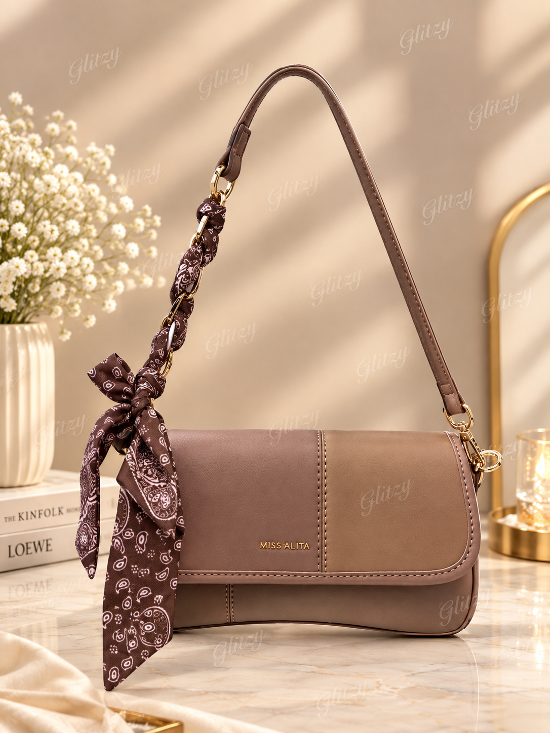 MISS ALITA premium fashionable and trendy shoulder bag with Long Strap | Glitzy