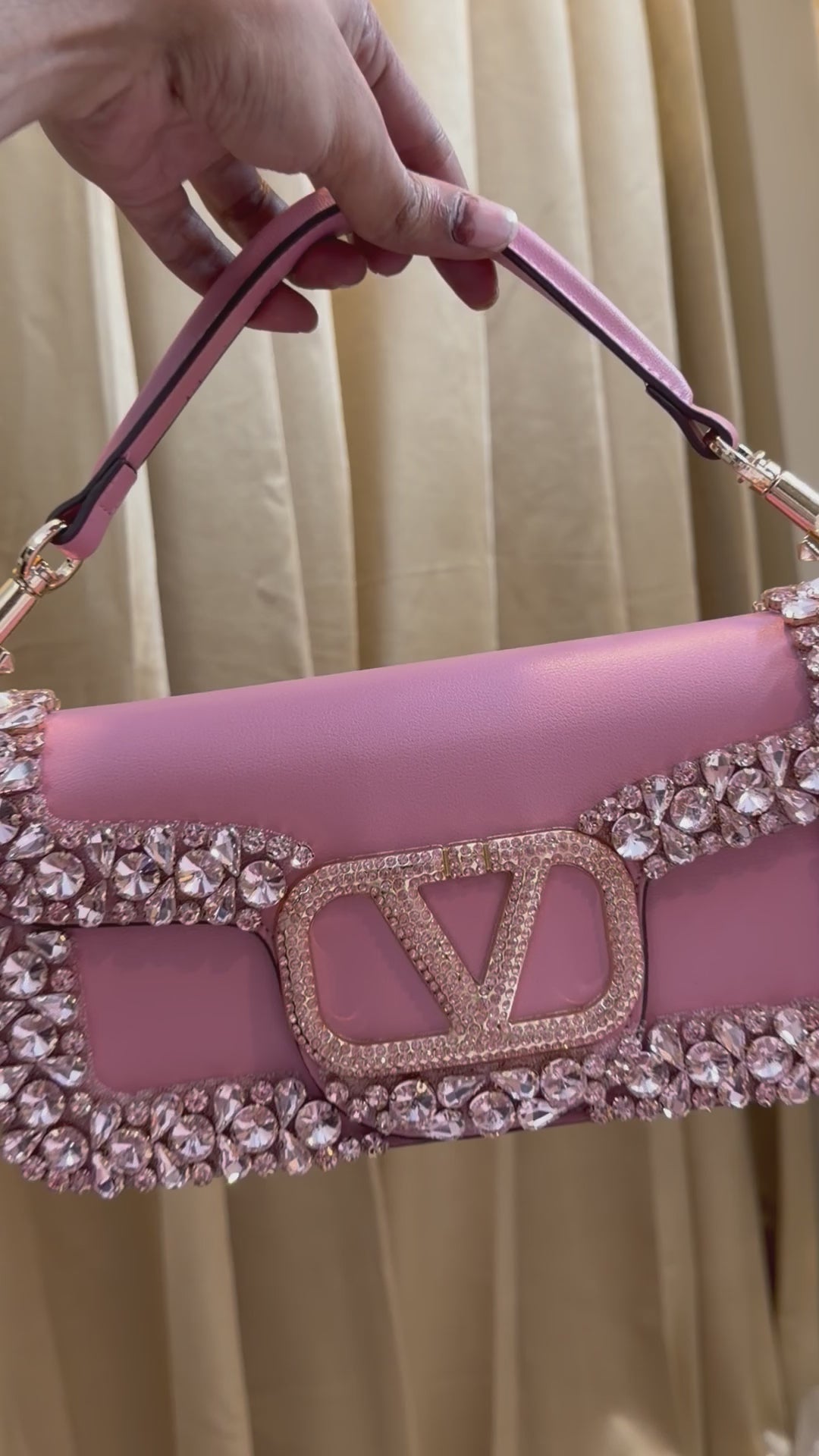 Exclusive gorgeous stone worked fashion bag